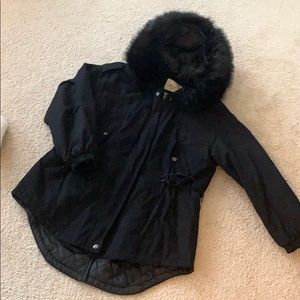Women Winter Jacket with Faux Fur